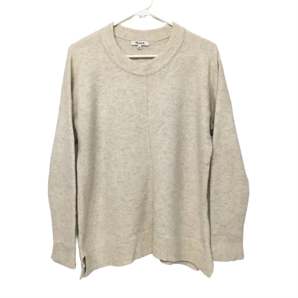 Madewell Women's Cream Sweater Merino wool Alpaca Blend Size M